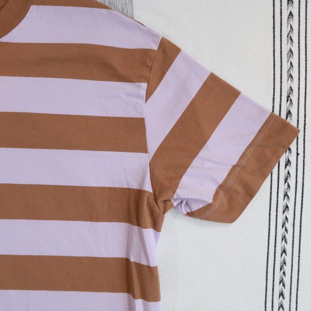 Kowtow T-Shirt Dress Lilac Earth Stripe | XS - Picture 5 of 9